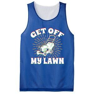 Funny Lawnmower Get Off My Lawn Landscape Artist Gift Mesh Reversible Basketball Jersey Tank