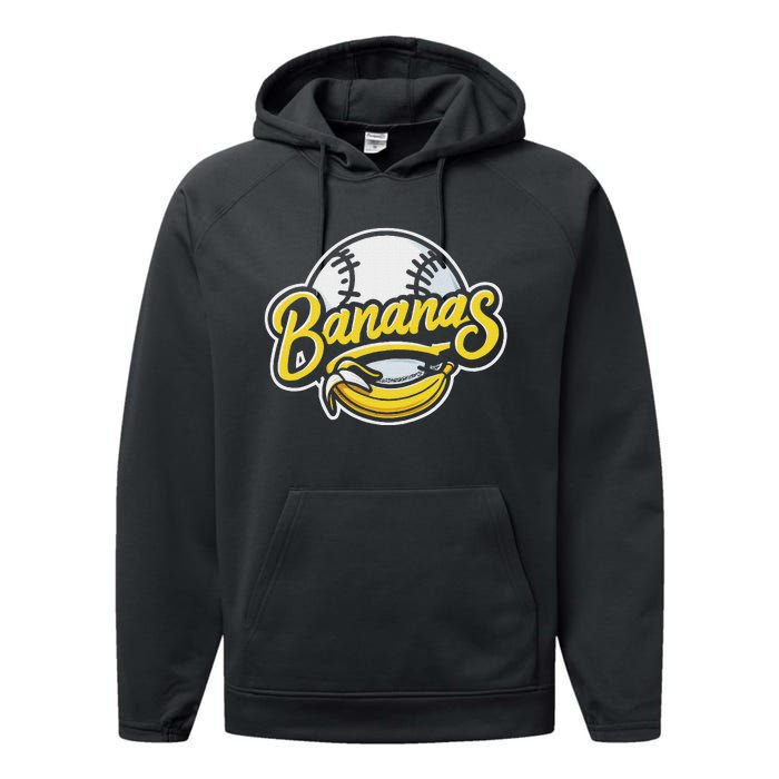 Funny LetS Go Bananas Design Performance Fleece Hoodie