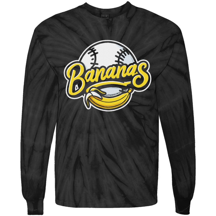 Funny LetS Go Bananas Design Tie-Dye Long Sleeve Shirt