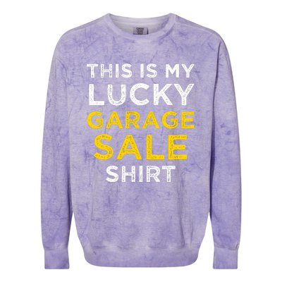 Funny Lucky Garage Sale Frugal Shopper Colorblast Crewneck Sweatshirt