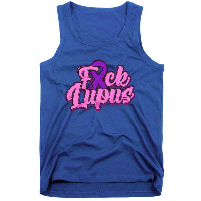 Fuck Lupus Gift Lupus Awareness Month Purple Ribbon Gift Tank Top