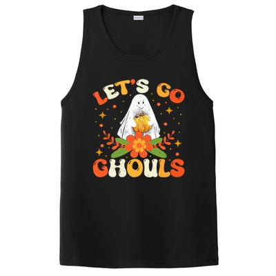 Funny LetS Go Ghouls Spooky Halloween Ghost Retro Boo Gift PosiCharge Competitor Tank