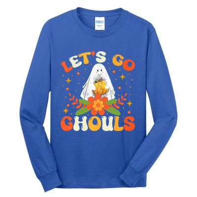 Funny LetS Go Ghouls Spooky Halloween Ghost Retro Boo Gift Tall Long Sleeve T-Shirt