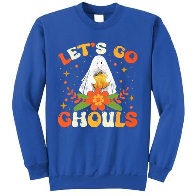 Funny LetS Go Ghouls Spooky Halloween Ghost Retro Boo Gift Tall Sweatshirt