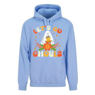 Funny LetS Go Ghouls Spooky Halloween Ghost Retro Boo Gift Unisex Surf Hoodie