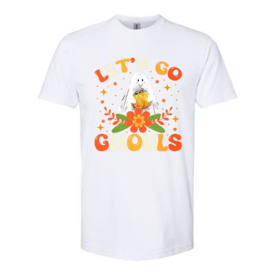 Funny LetS Go Ghouls Spooky Halloween Ghost Retro Boo Gift Softstyle® CVC T-Shirt