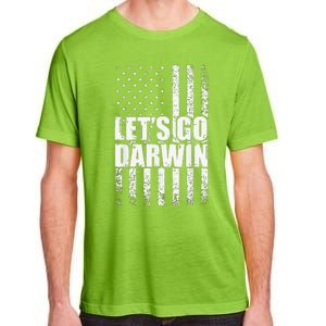 Funny Lets Go Darwin LetS Go Darwin American Flag Adult ChromaSoft Performance T-Shirt