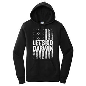 Funny Lets Go Darwin LetS Go Darwin American Flag Women's Pullover Hoodie