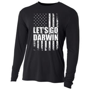 Funny Lets Go Darwin LetS Go Darwin American Flag Cooling Performance Long Sleeve Crew