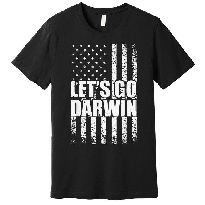 Funny Lets Go Darwin LetS Go Darwin American Flag Premium T-Shirt