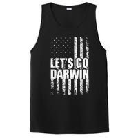 Funny Lets Go Darwin LetS Go Darwin American Flag PosiCharge Competitor Tank