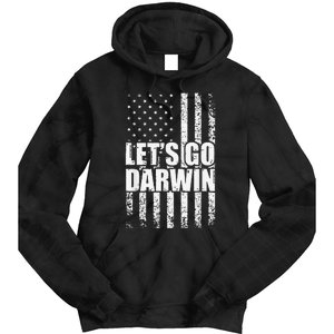 Funny Lets Go Darwin LetS Go Darwin American Flag Tie Dye Hoodie