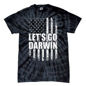 Funny Lets Go Darwin LetS Go Darwin American Flag Tie-Dye T-Shirt