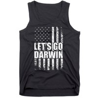 Funny Lets Go Darwin LetS Go Darwin American Flag Tank Top