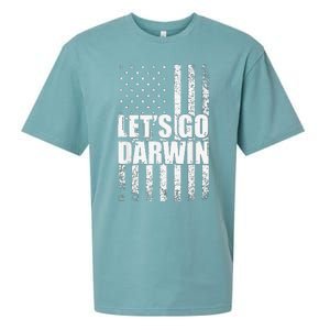 Funny Lets Go Darwin LetS Go Darwin American Flag Sueded Cloud Jersey T-Shirt