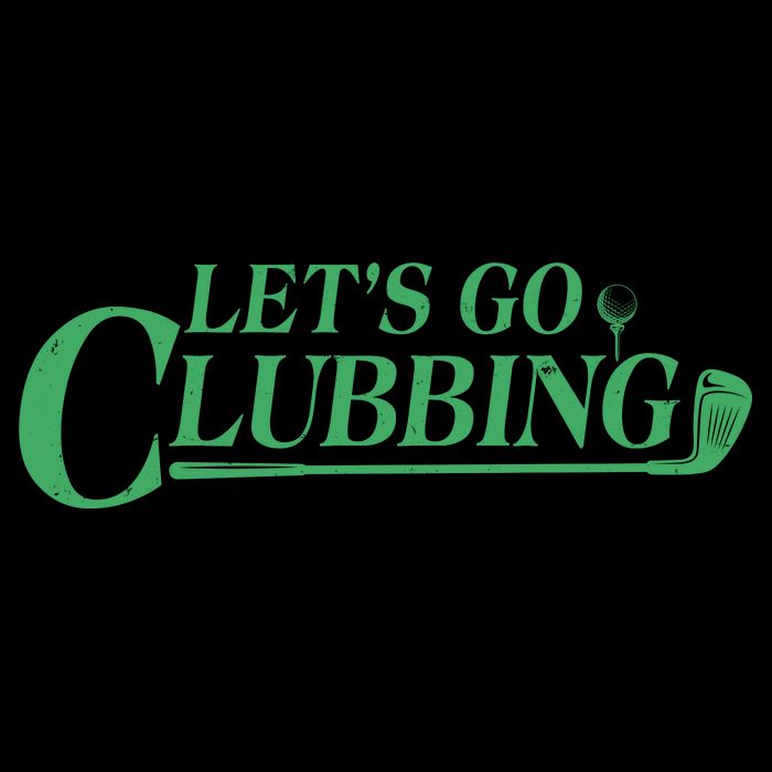 Funny Let's Go Clubbing Golfing Fan Flat Bill Trucker Hat