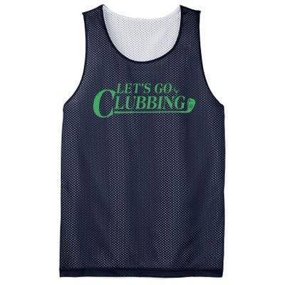 Funny Let's Go Clubbing Golfing Fan Mesh Reversible Basketball Jersey Tank