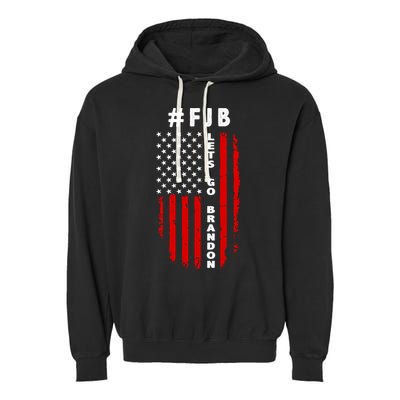 FJB Let's Go Brandon American Flag Garment-Dyed Fleece Hoodie
