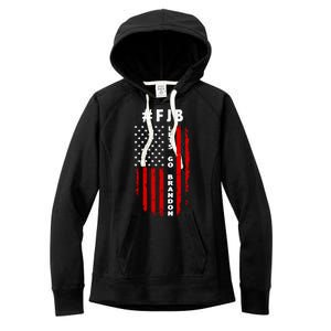 FJB Let's Go Brandon American Flag Women's Fleece Hoodie