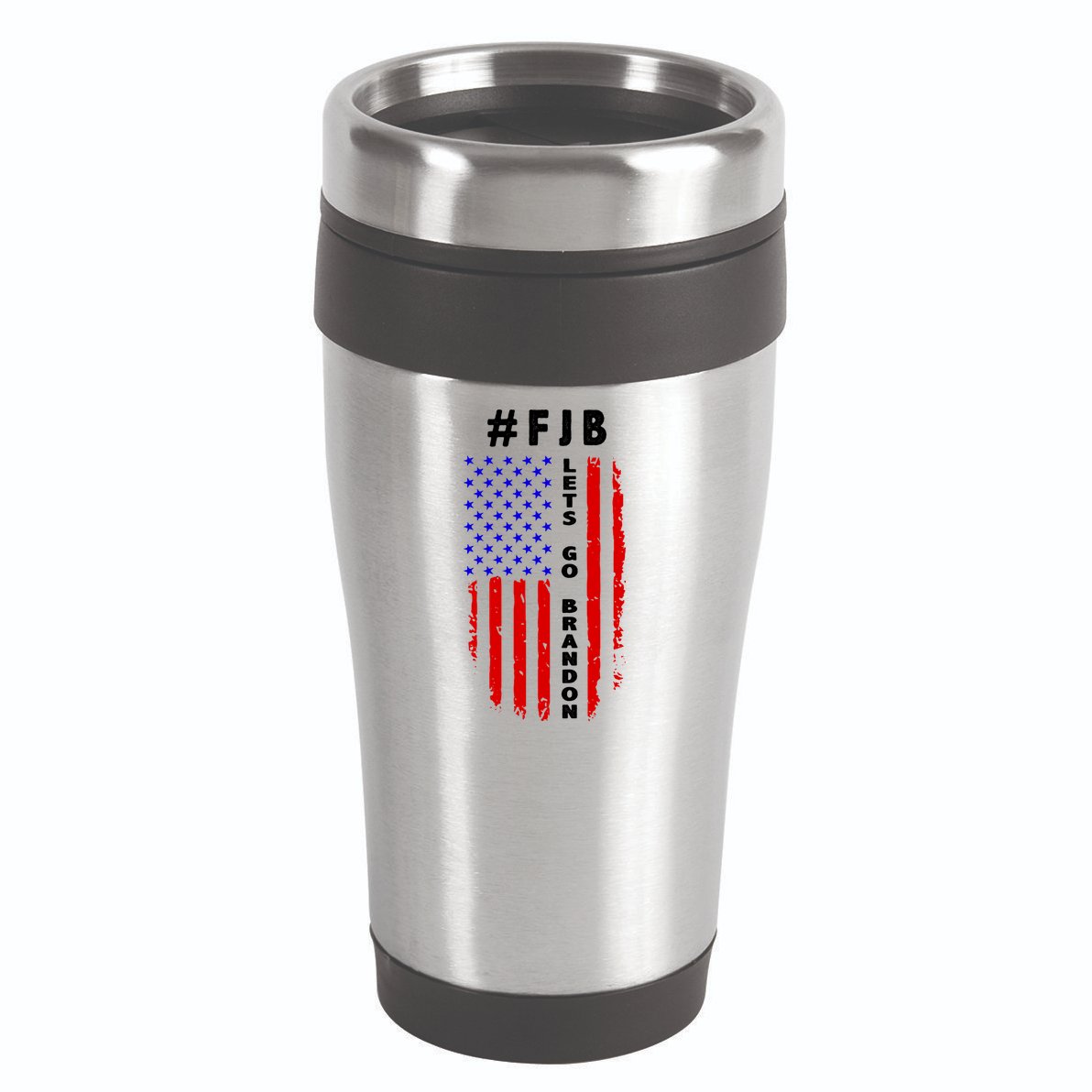 FJB Let's Go Brandon American Flag 16oz Travel Tumbler