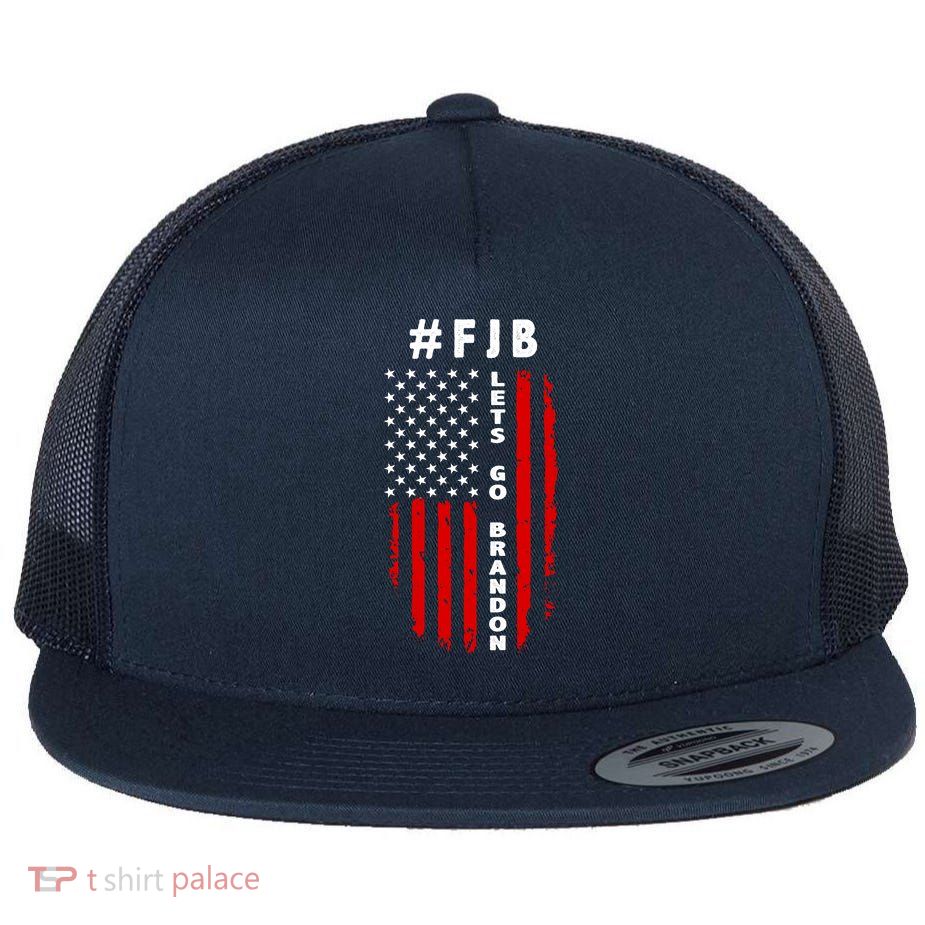 FJB Let's Go Brandon American Flag Flatbill Hat