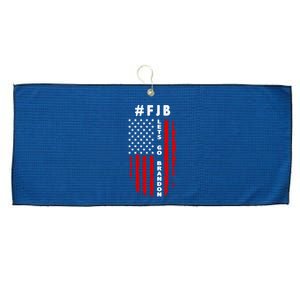 FJB Let's Go Brandon American Flag Large Microfiber Waffle Golf Towel