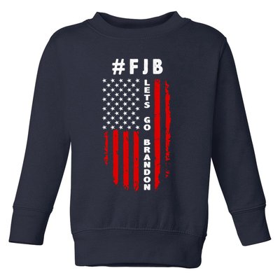 FJB Let's Go Brandon American Flag Toddler Sweatshirt
