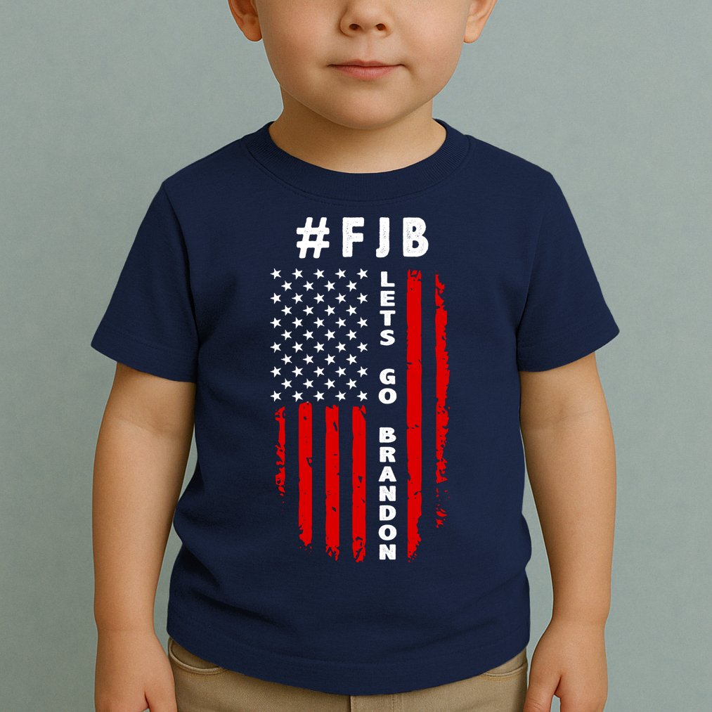 FJB Let's Go Brandon American Flag Toddler T-Shirt