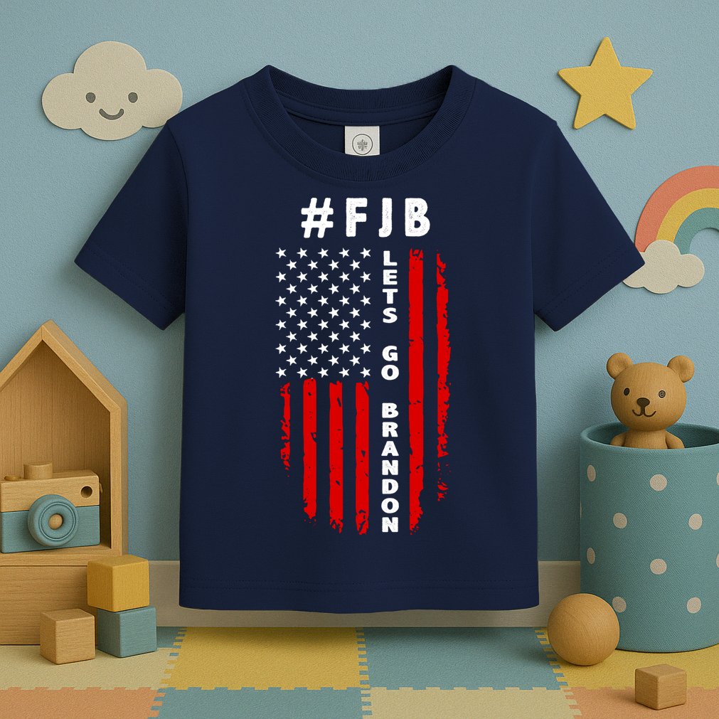 FJB Let's Go Brandon American Flag Toddler T-Shirt