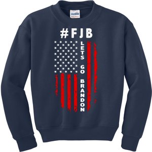 FJB Let's Go Brandon American Flag Kids Sweatshirt