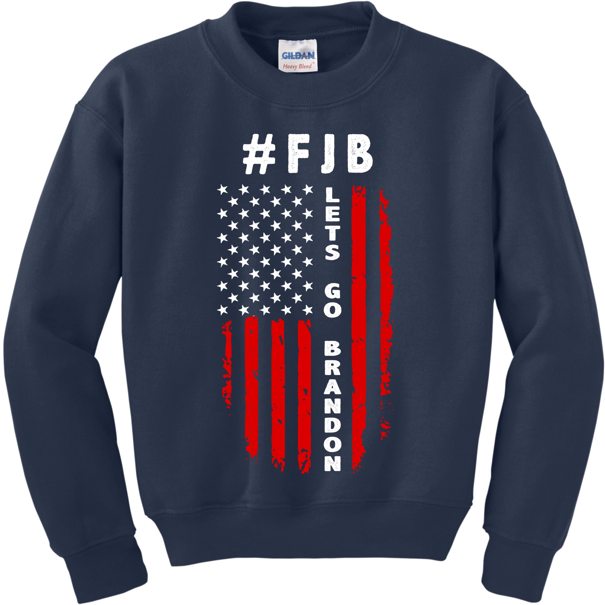 FJB Let's Go Brandon American Flag Kids Sweatshirt