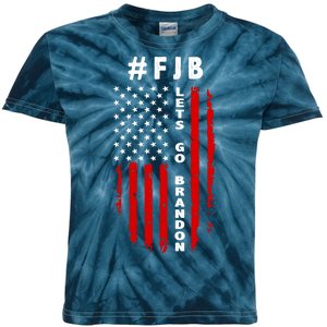 FJB Let's Go Brandon American Flag Kids Tie-Dye T-Shirt