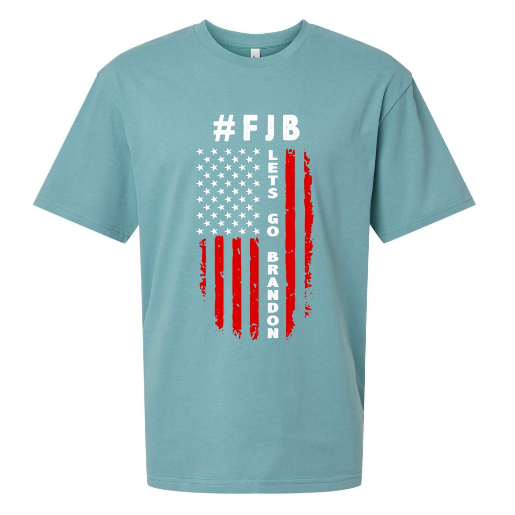 FJB Let's Go Brandon American Flag Sueded Cloud Jersey T-Shirt