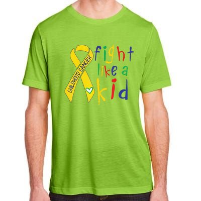 Fight Like Gold Ribbon Childhood Cancer Awareness Gift Adult ChromaSoft Performance T-Shirt