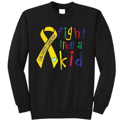 Fight Like Gold Ribbon Childhood Cancer Awareness Gift Sweatshirt