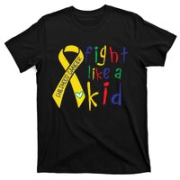 Fight Like Gold Ribbon Childhood Cancer Awareness Gift T-Shirt