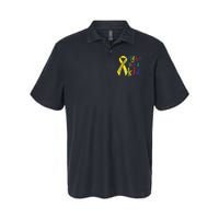 Fight Like Gold Ribbon Childhood Cancer Awareness Gift Softstyle Adult Sport Polo