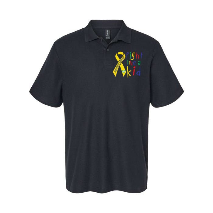 Fight Like Gold Ribbon Childhood Cancer Awareness Gift Softstyle Adult Sport Polo