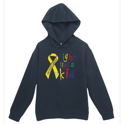 Fight Like Gold Ribbon Childhood Cancer Awareness Gift Urban Pullover Hoodie