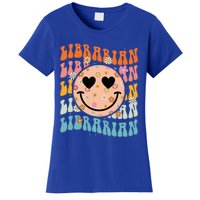 Funny Librarian Groovy Back To School Teachers Day Women's T-Shirt