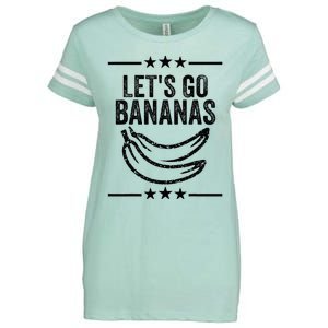 Funny LetS Go Bananas Distressed Grunge Enza Ladies Jersey Football T-Shirt