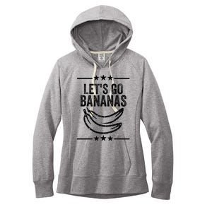 Funny LetS Go Bananas Distressed Grunge Women's Fleece Hoodie