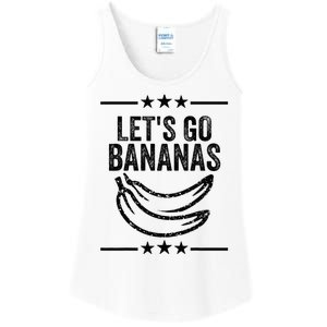 Funny LetS Go Bananas Distressed Grunge Ladies Essential Tank