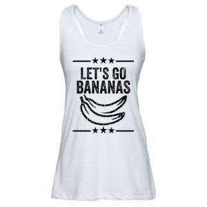 Funny LetS Go Bananas Distressed Grunge Ladies Essential Flowy Tank