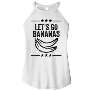 Funny LetS Go Bananas Distressed Grunge Women's Perfect Tri Rocker Tank