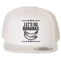 Funny LetS Go Bananas Distressed Grunge Wool Snapback Cap