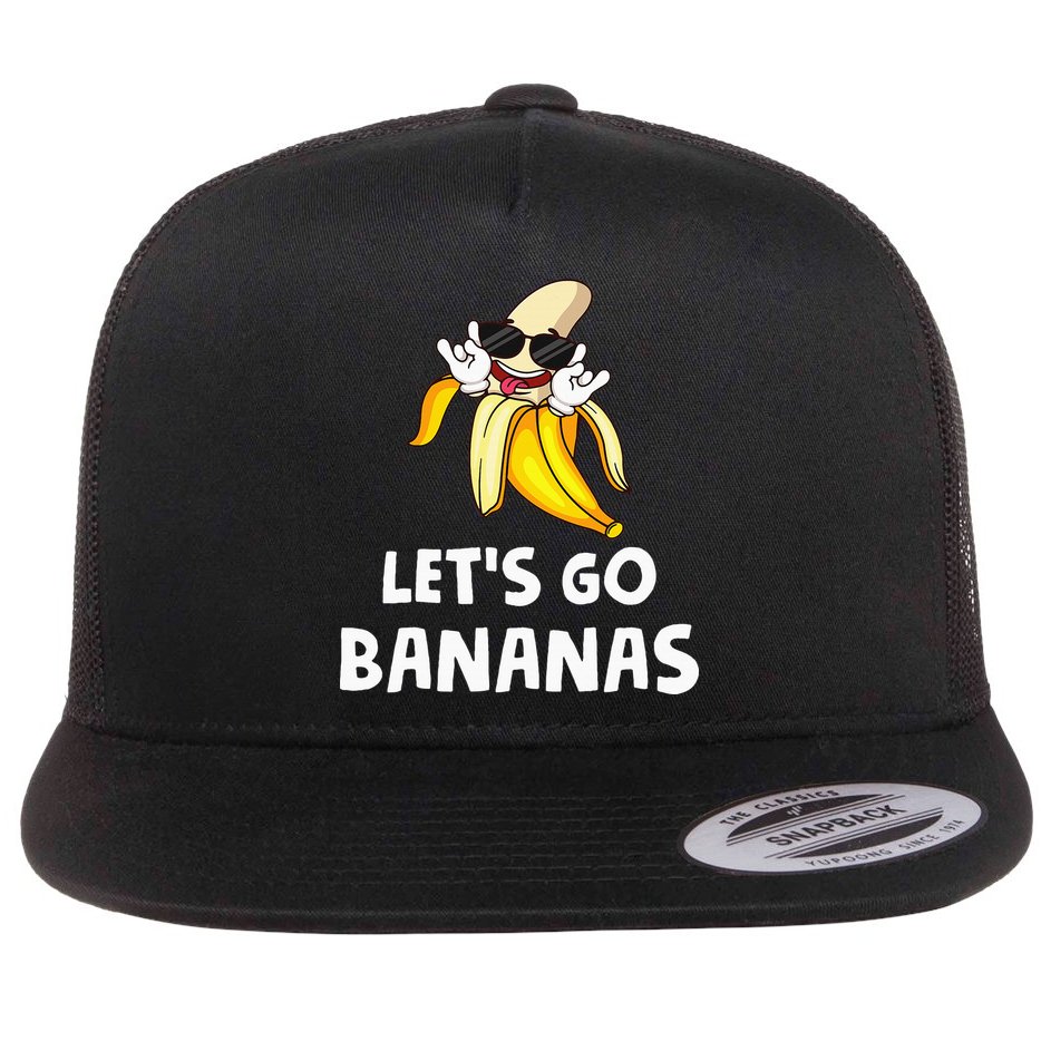 Fruit LetS Go Bananas Banana Flat Bill Trucker Hat