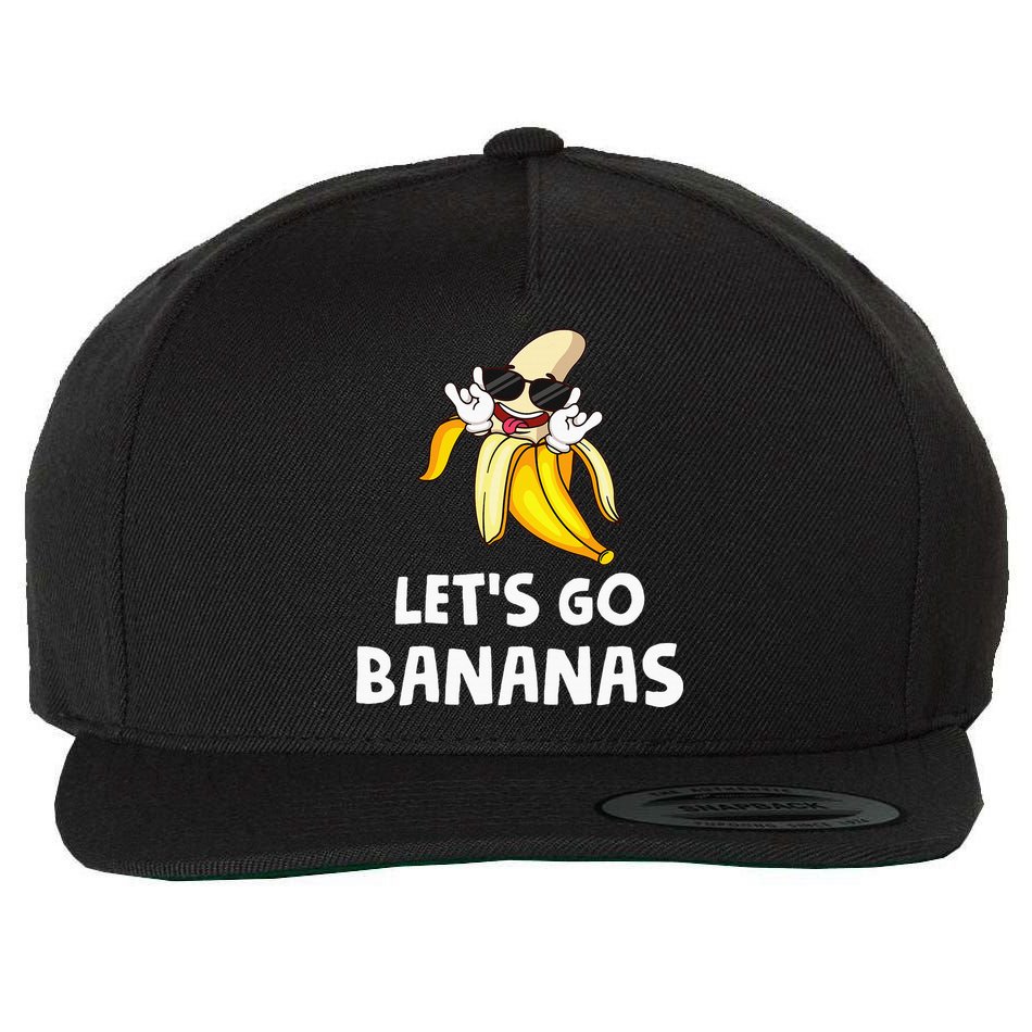 Fruit LetS Go Bananas Banana Wool Snapback Cap