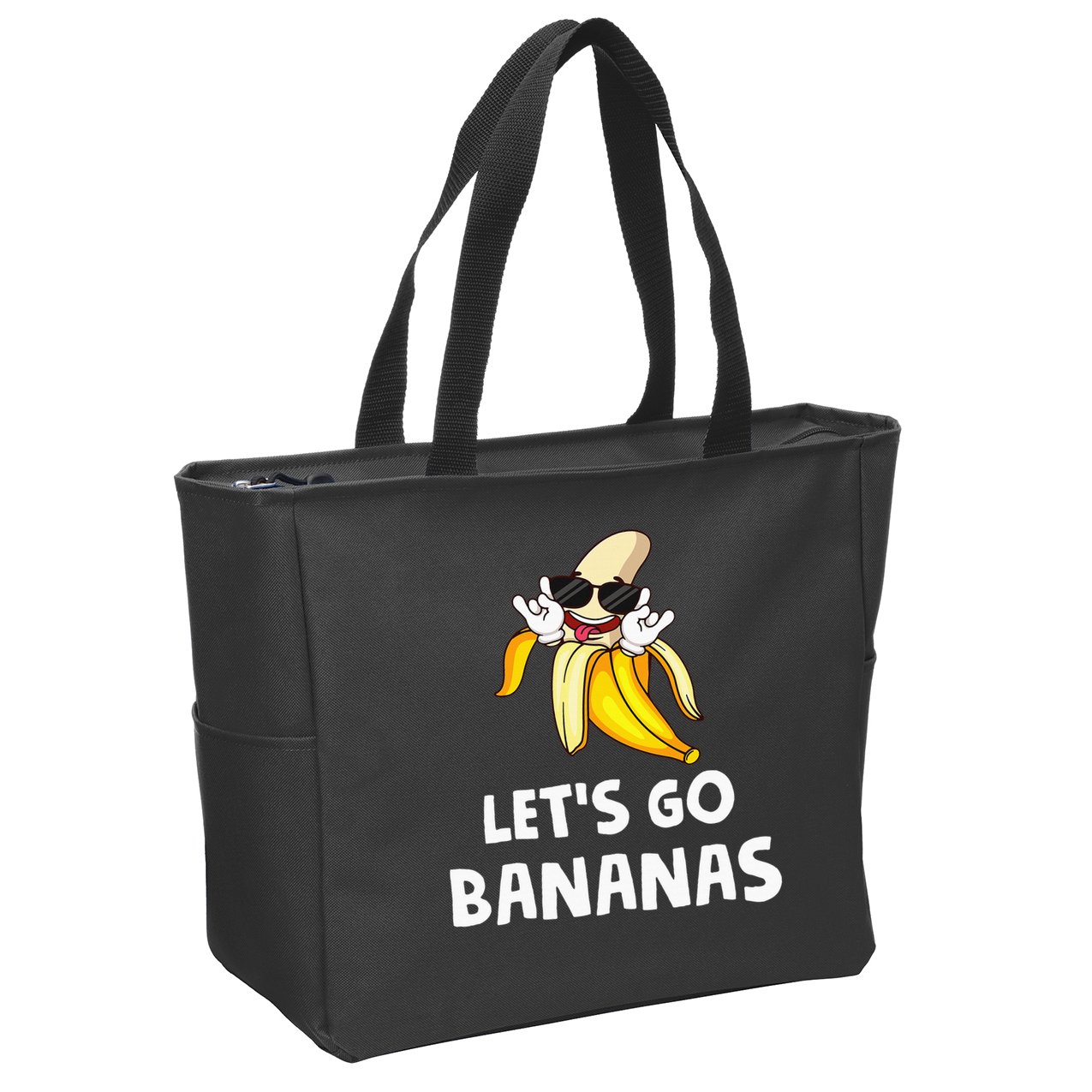 Fruit LetS Go Bananas Banana Zip Tote Bag