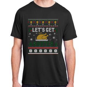 Funny Lets Get Basted Ugly Thanksgiving Sweater Funny Gift Adult ChromaSoft Performance T-Shirt